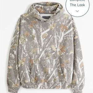 grey camo abercrombie oversized hoodie